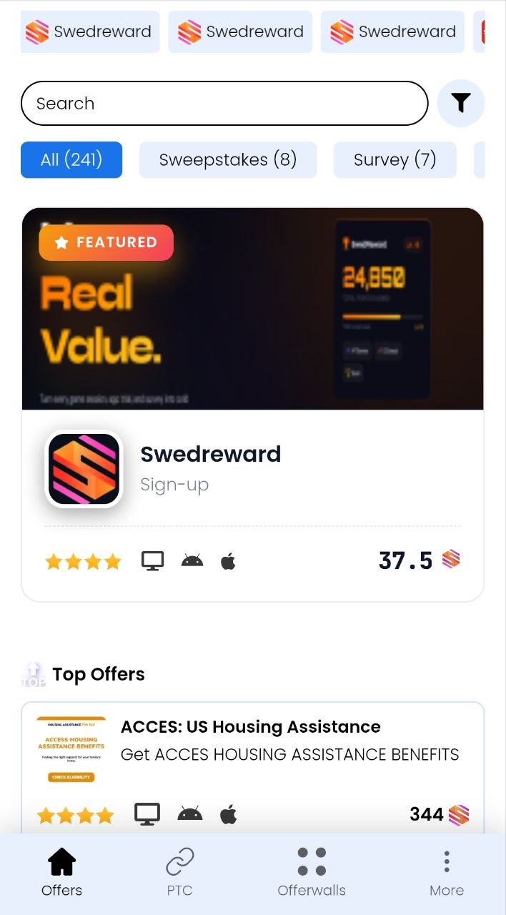 Cointo mobile offerwall