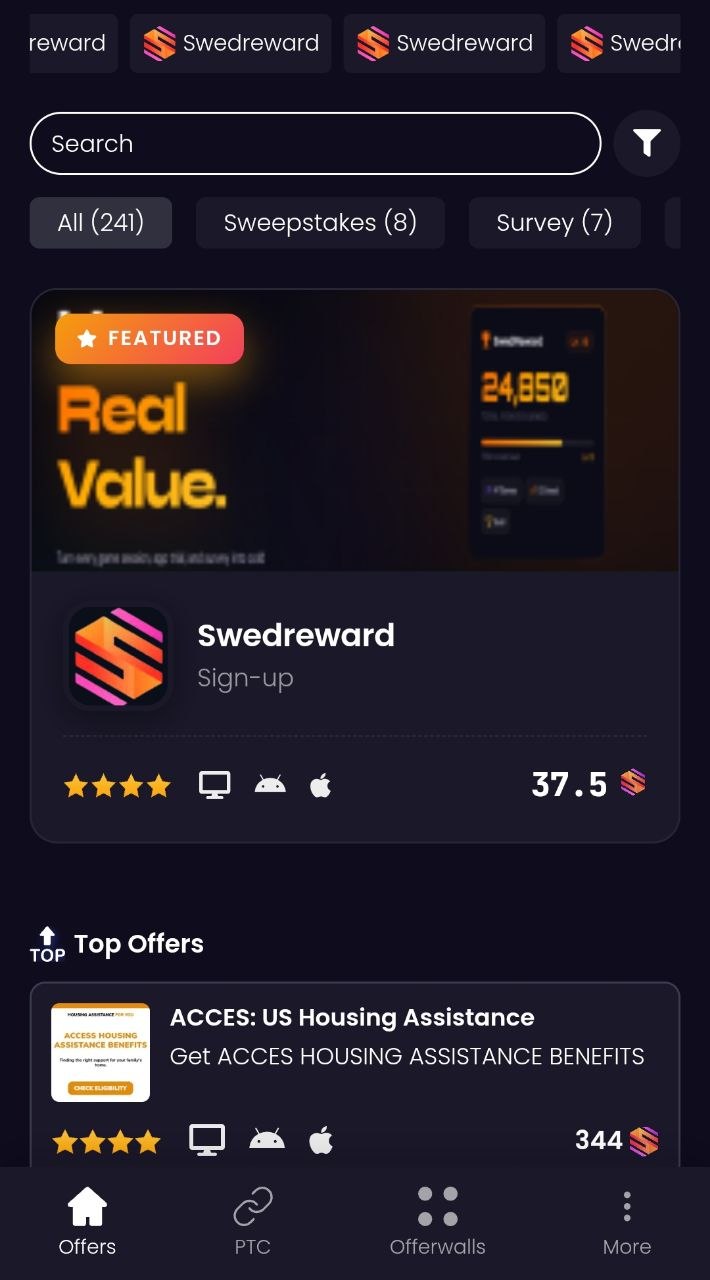 Cointo mobile offerwall